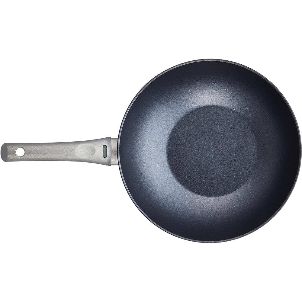 Meyer Stir-Fry Pot 28cm Aluminum IH Compatible Fluorine Resin Processed Made in Italy "TVS mito induction" [Domestic Genuine Product] TVM-IN28 Gray