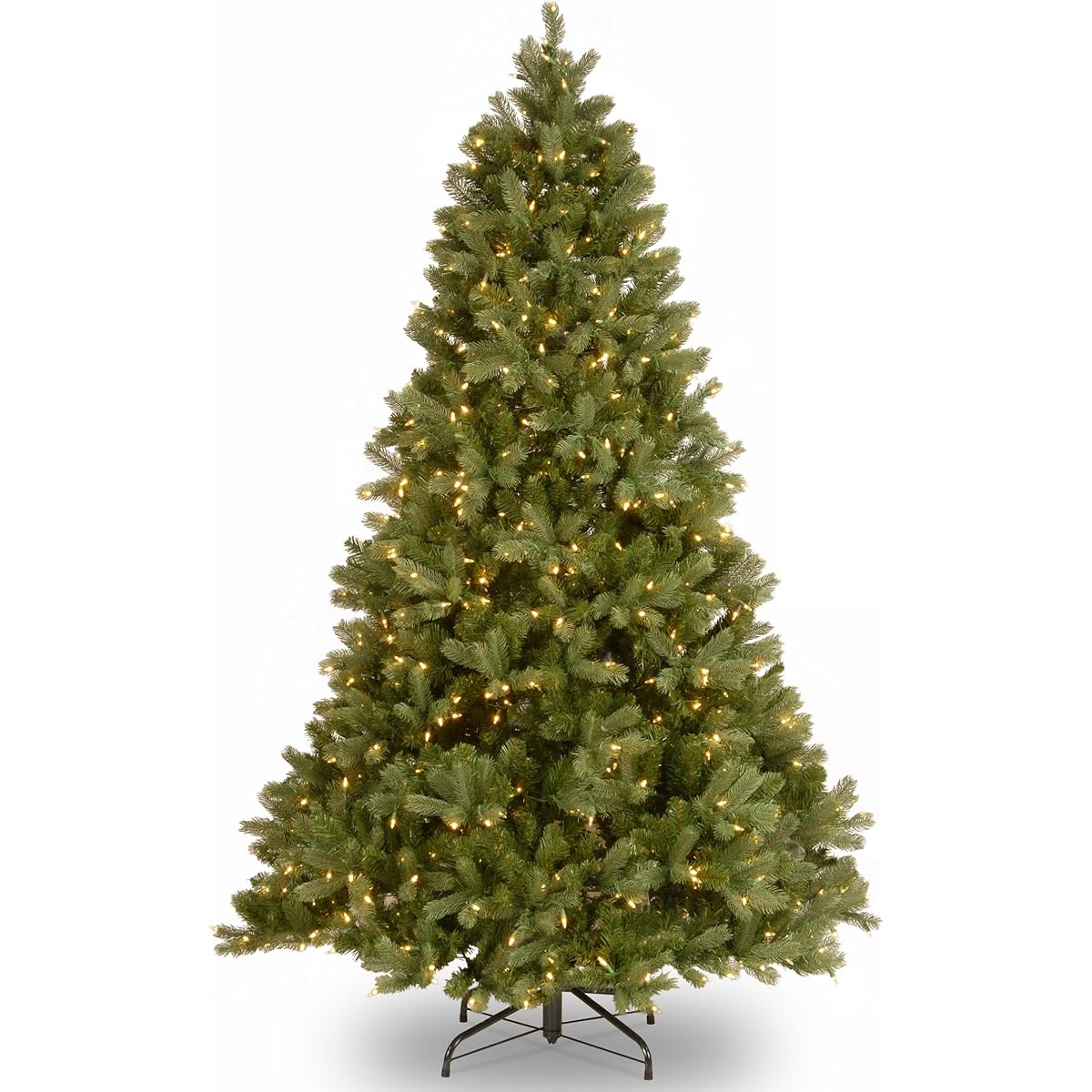 National Tree Company 'Feel Real' Pre-Lighted Artificial Christmas Tree | Pre-Stringed Multi-Color LED Lights, Power Connect and Stand Included | Downswept Douglas Fir - 6.5 ft.