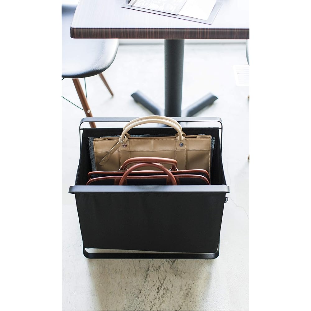 Yamazaki Jitsugyo (Yamazaki) Baggage Storage Box Black Approx. W46 x D29 x H40cm (when used) Tower Folding Luggage Storage 3545