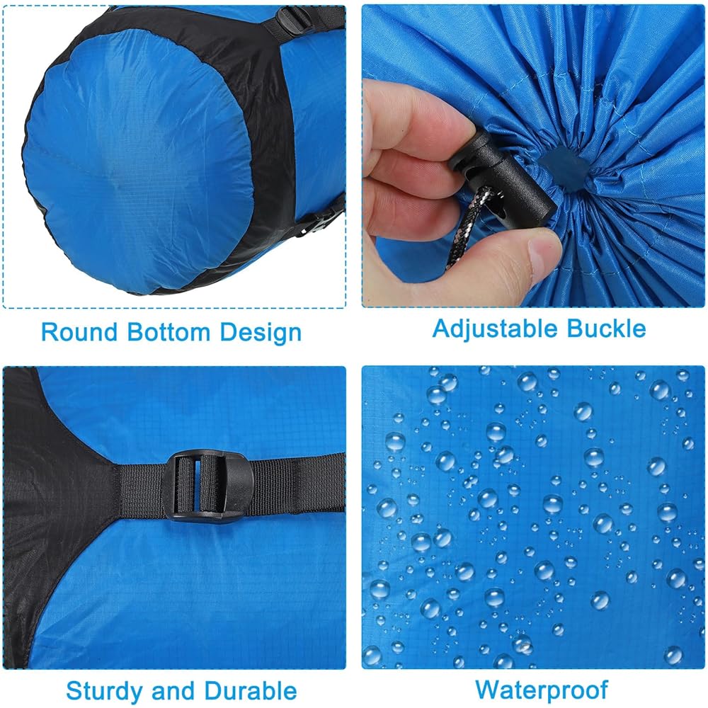 PATIKIL Compression Storage Bag 25L Lightweight Compression Storage Bag for Waterproof Sleeping Bag Blue