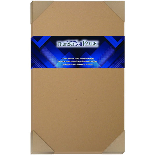 50 Brown Kraft Fiber 28/70# Text (Not Card/Cover) Paper Sheet - 8.5"