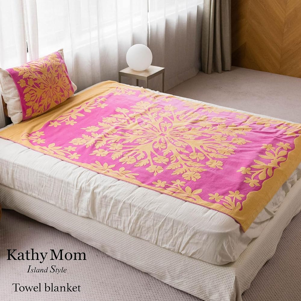[Cathy Mum Island Style] Handkerchief Towel Blanket Single Hawaiian Quilt Pattern Be Happy Series