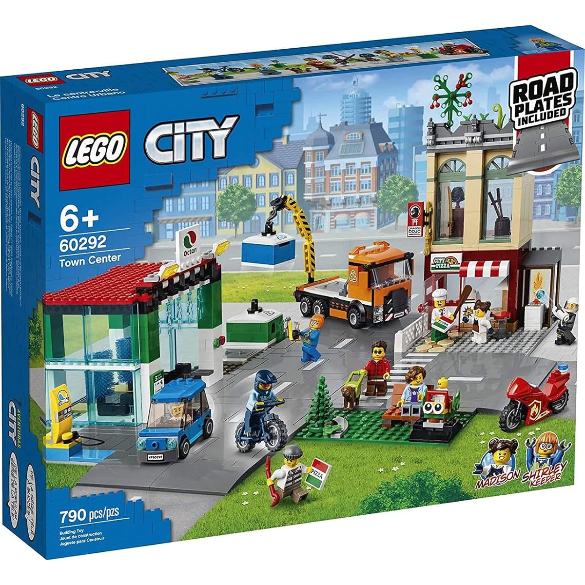 LEGO City Town Center 60292 Building Kit; Cool Building Toy for Kids, New 2021 (790 Pieces)
