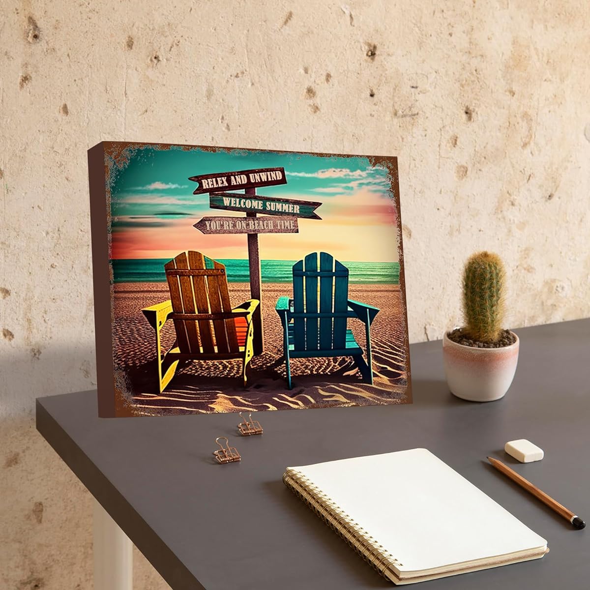 Feyerr Beach Decor Canvas Beach Room Decor