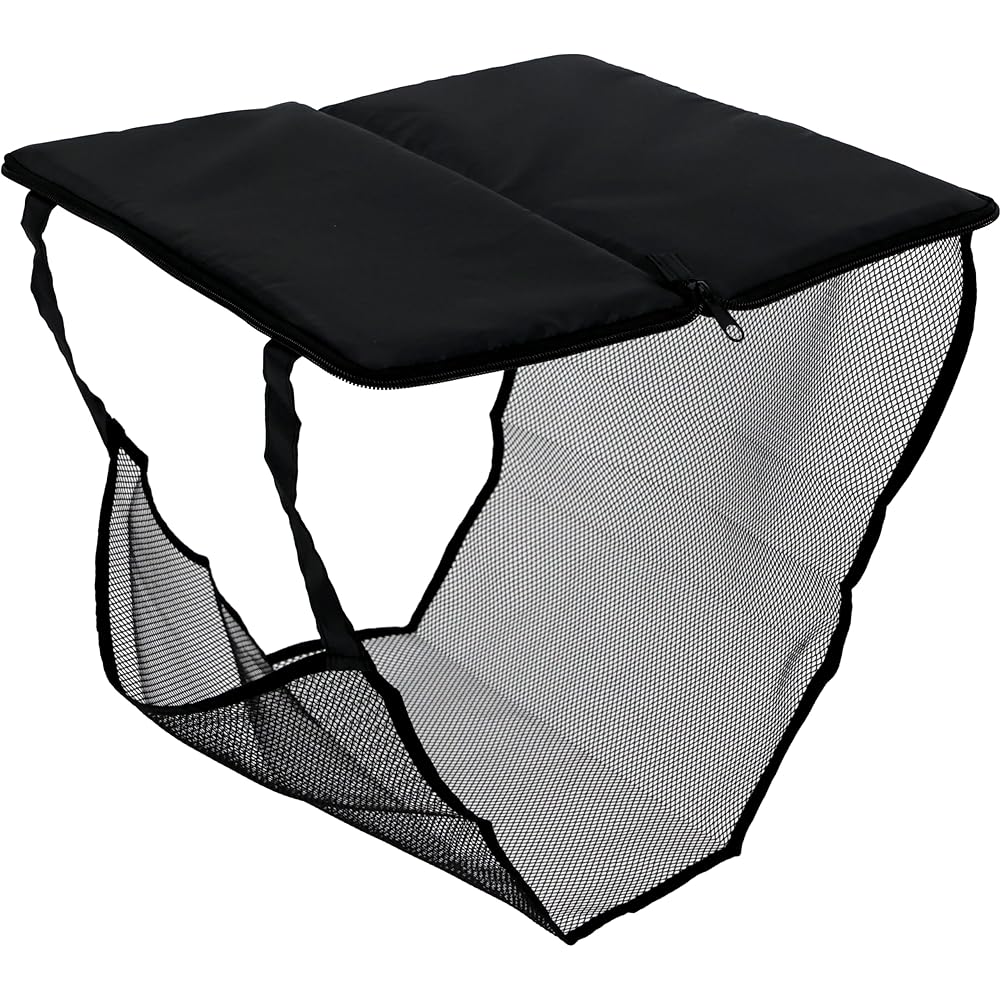 Folding Cushion Stadium Cushion Lightweight Portable Butt Mat Cushion Luggage Holder Cushion with Foot Net Seat Cushion Watching Sports Black Polyester 34 x 17 cm