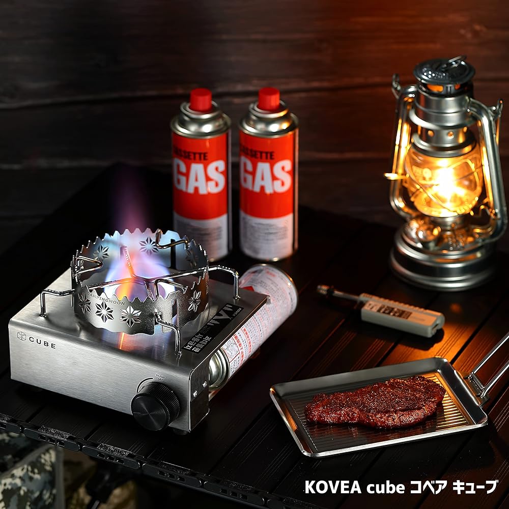 CAMPING MOON Smart Stand KOVEA CUBE Windshield Trivet Windshield Ring Shape Stainless Steel 304 Single Burner Solo Kitchen ST-141