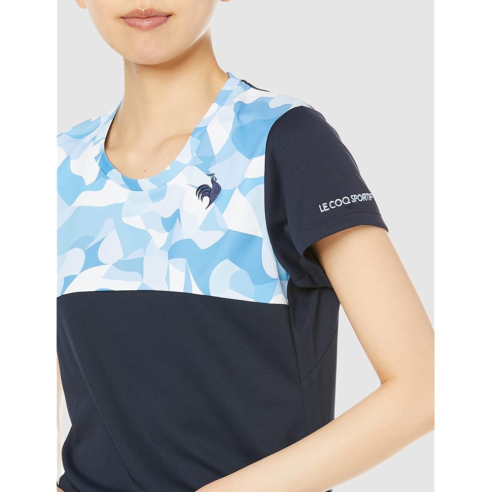 [Le Coq Sportif] Short Sleeve Game Shirt, Tennis Practice Match, Official, Sweat Absorbent, Quick Drying, UV Protection (UPF50+), Thermal Cooling, Women's