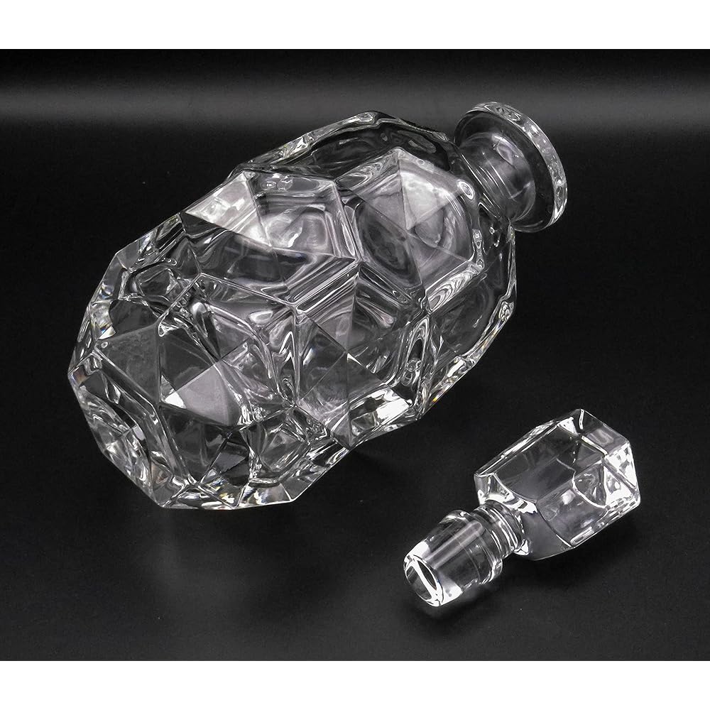 Bohemian glass crystal decanter "Luna"