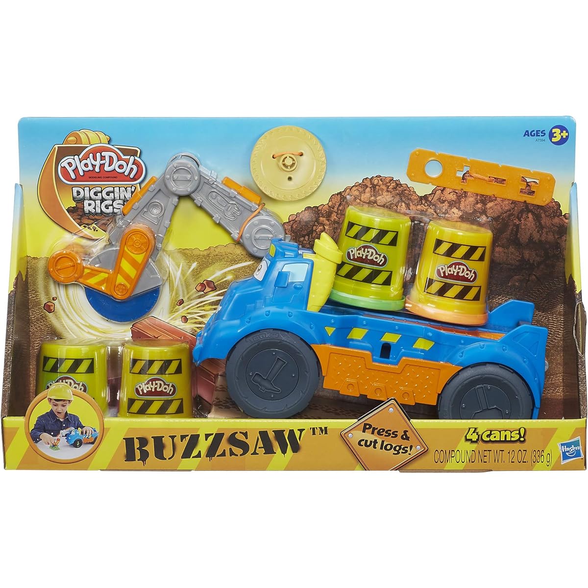 [Play-Doh] Play-Doh Diggin' Rigs Buzzsaw Playset (Lumber Transport Truck) [Parallel Import]