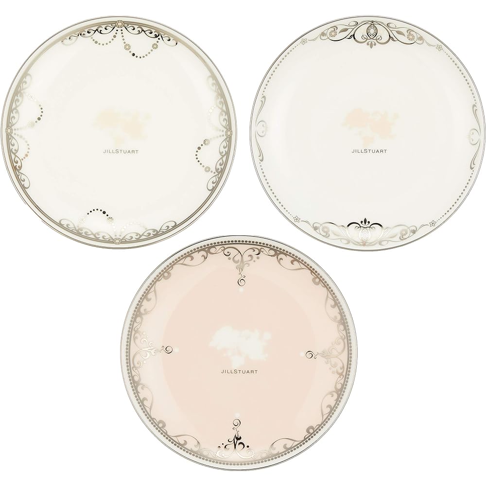 NARUMI Plate Dish Set JILL STUART 13cm 3 Pattern Set Stylish Cute Wedding Gift Made in Japan Gift Box Included 96622-23145