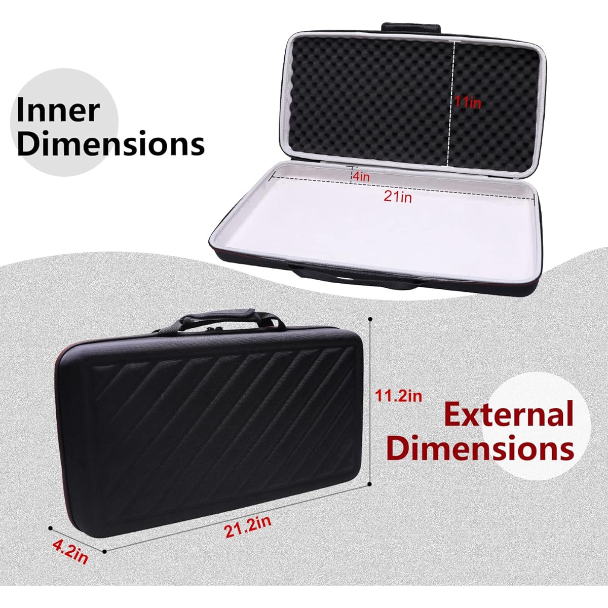 LTGEM EVA Hard Case for Pioneer DJ DJ Controller (DDJ-REV1) - Travel Protective Carrying Storage Bag
