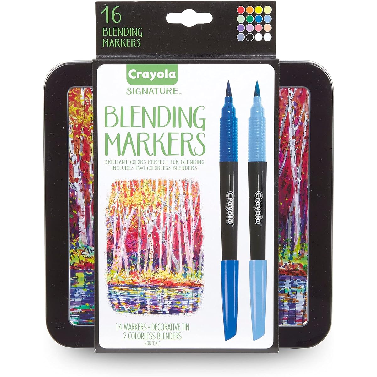 Crayola Blending Marker Kit with Decorative Case, Mothers Day Gifts for Mom, 16 Count 141 [Parallel Import]