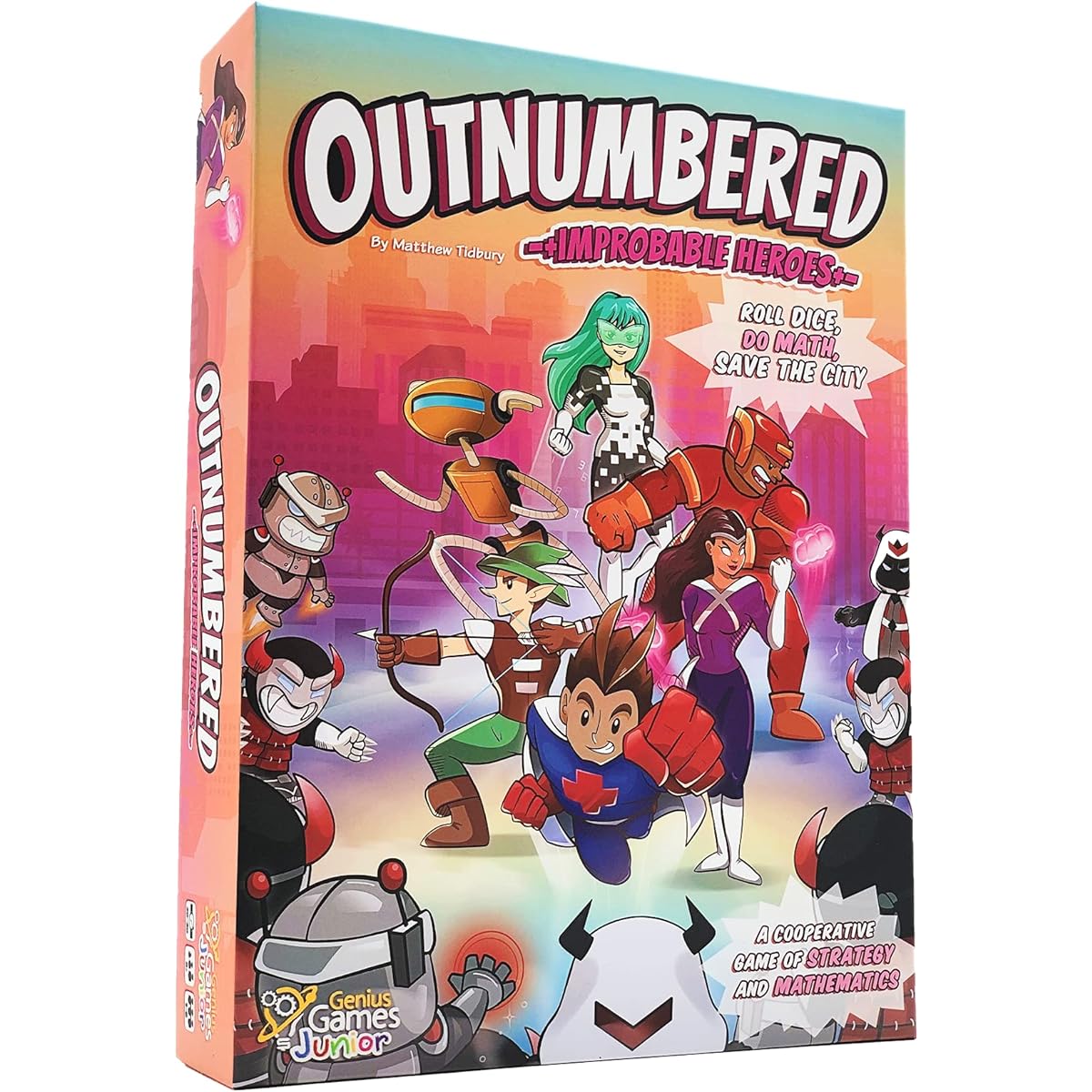 Outnumbered: Improbable Heroes Board Game - Mensa Endorsed Cooperative Superhero Math Game | Fun and Educational Games for Kids, Adults & Families | STEM Games Learn Multiplication & Division