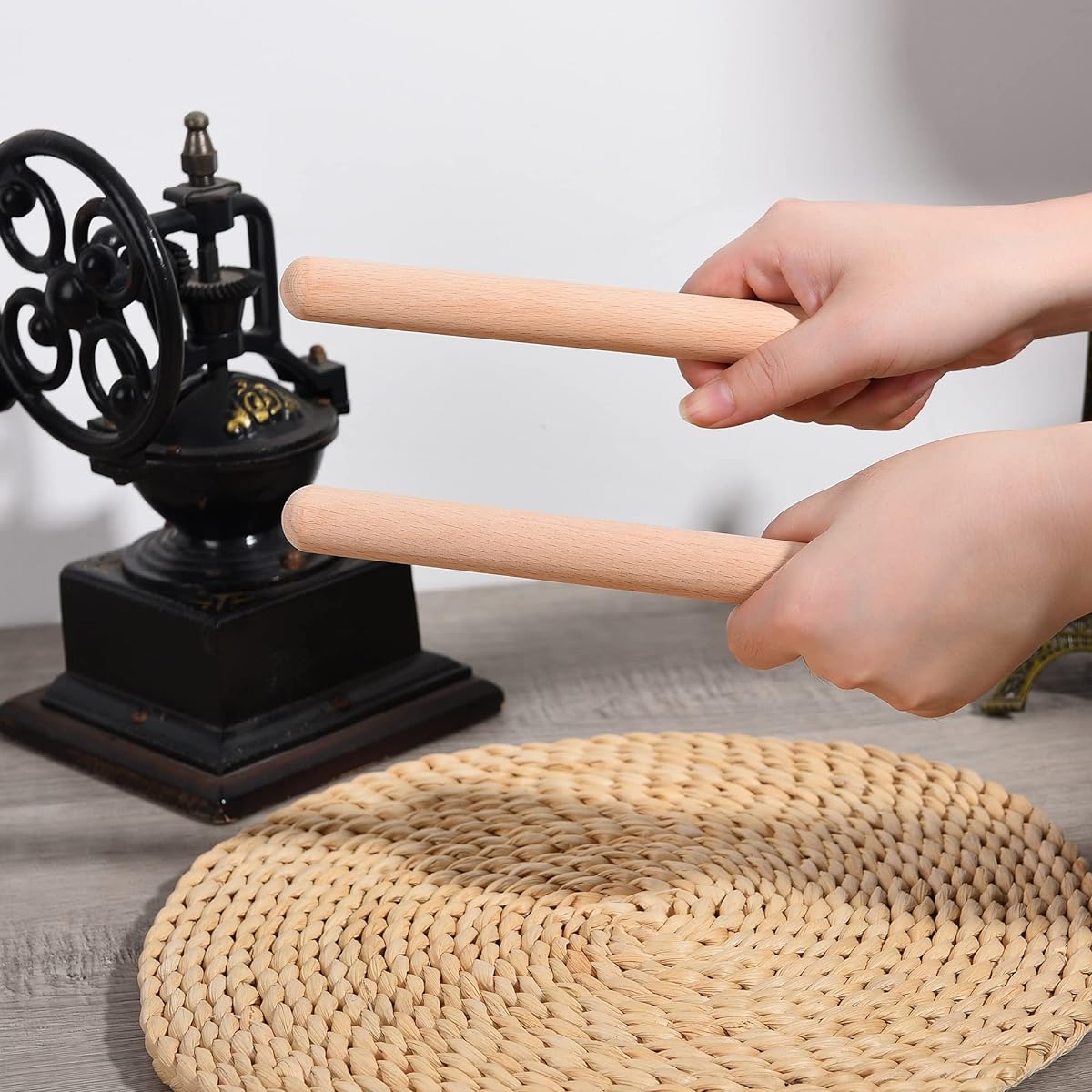 32 Pieces Rhythm Sticks for Kids Bulk 8 Inch Wooden Music Lumi Stick Classroom Percussion Instrument
