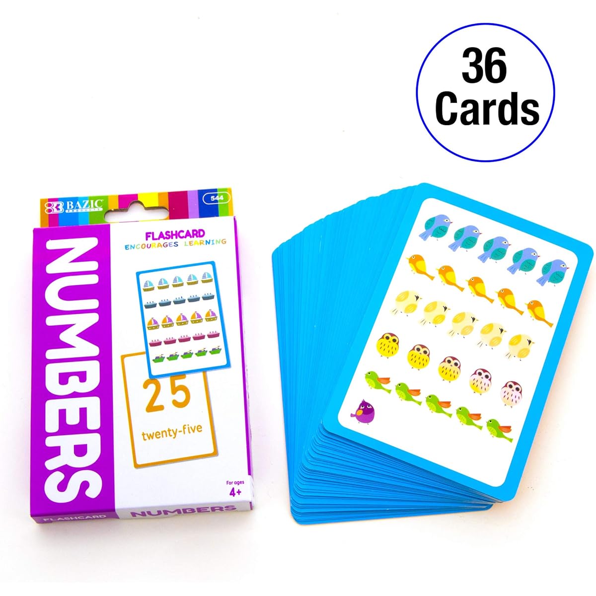 BAZIC Numbers Flash Cards (36/Pack)