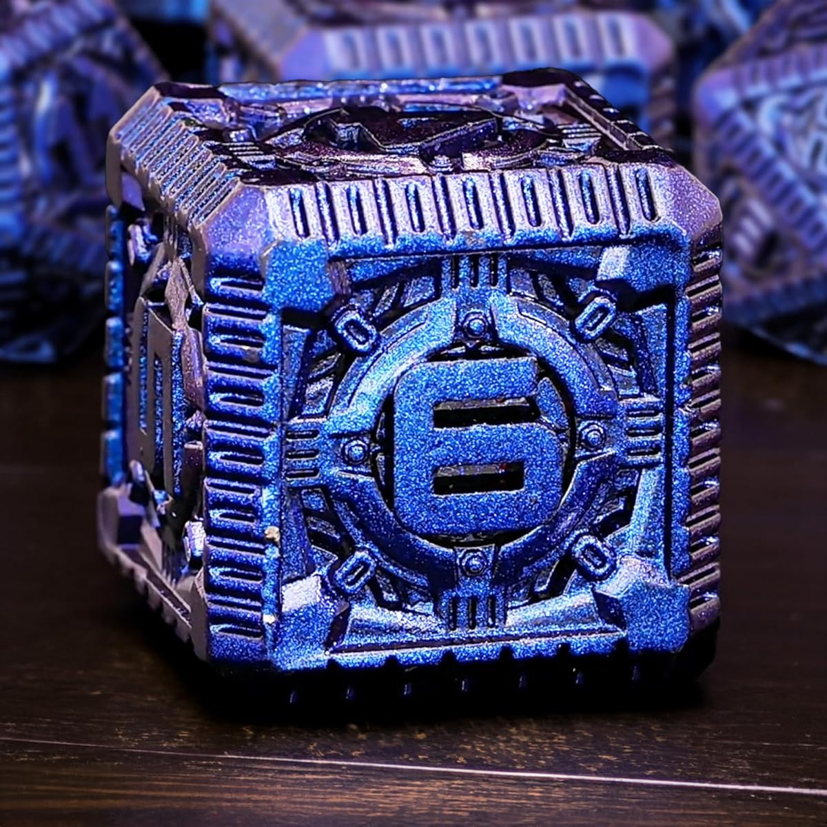 JOYLORD Mechanical DND Dice Set - Spaceship Core Design for Dungeons & Dragons - Heavyweight Metal Dice Set with Futuristic Numbers - Unforgettable Dungeons and Dragons Gift
