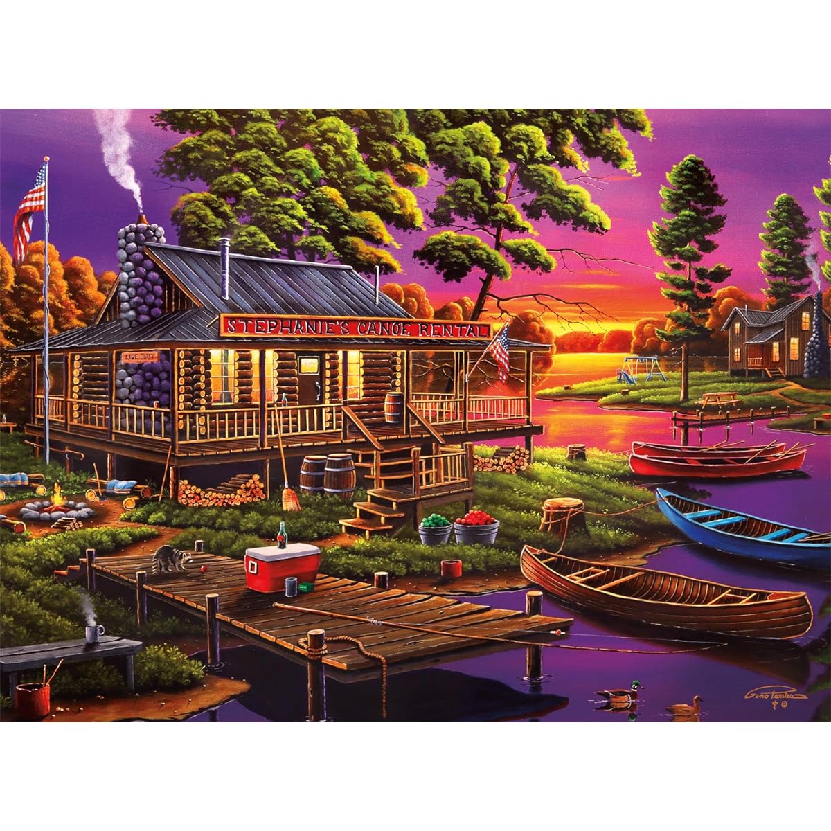 Buffalo Games - GenoPeople - Stephanie's Canoe Rental - 1000 Piece Jigsaw Puzzle