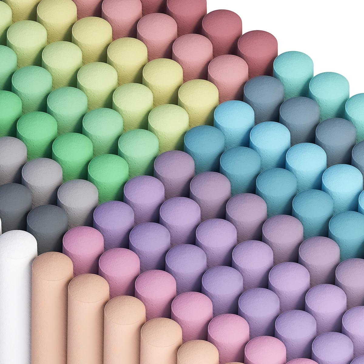 Feela Sidewalk Chalk 162 Pack 18 Colors Sidewalk Chalk Set for Kids Jumbo Chalk Bulk Great for Kids Adults Families Sidewalks Walls School Driveways Chalkboards Streets Playgrounds