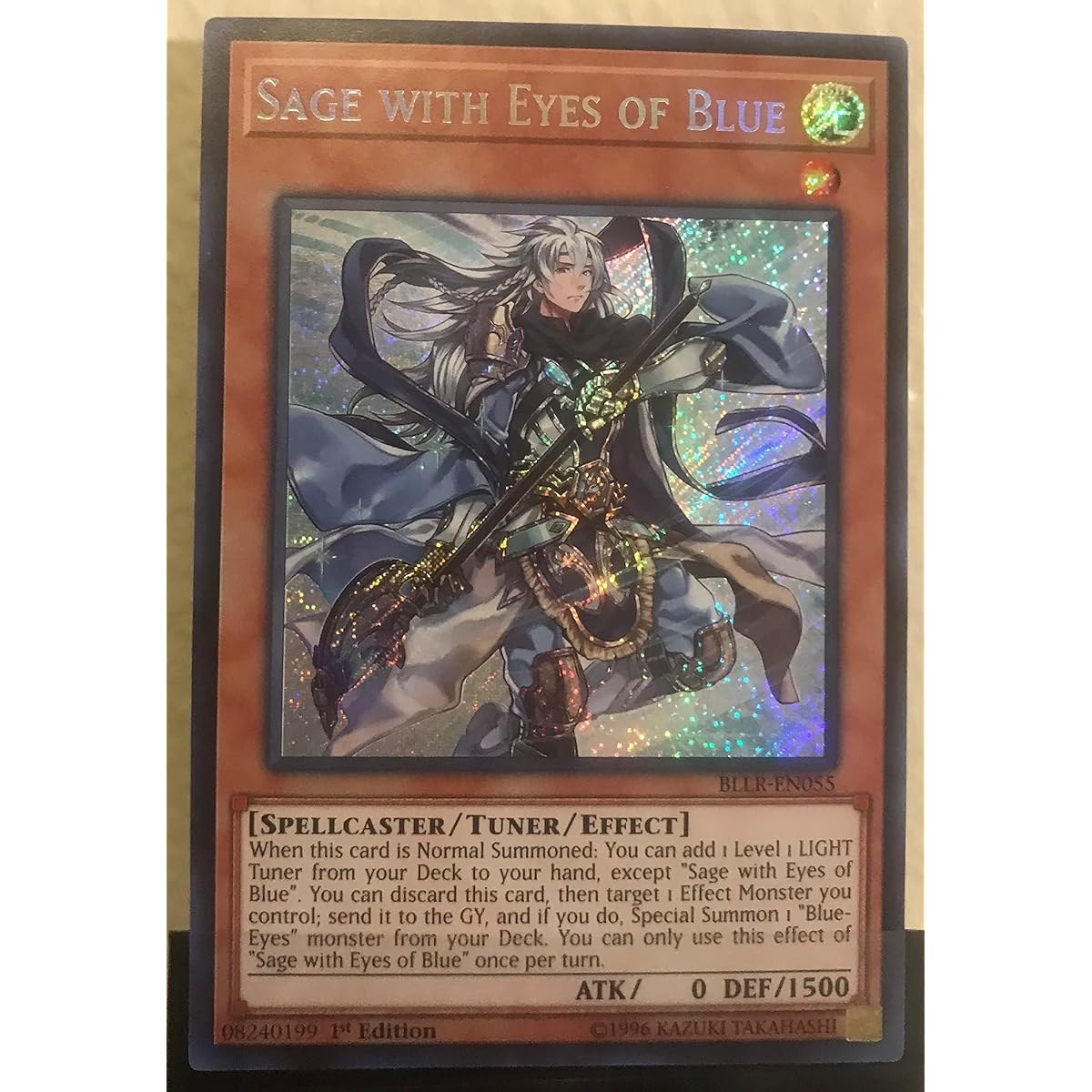 Blue-Eyes Sage BLLR-EN055 Battles of Legends: Revenge of the Light Secret Rare 1st Edition