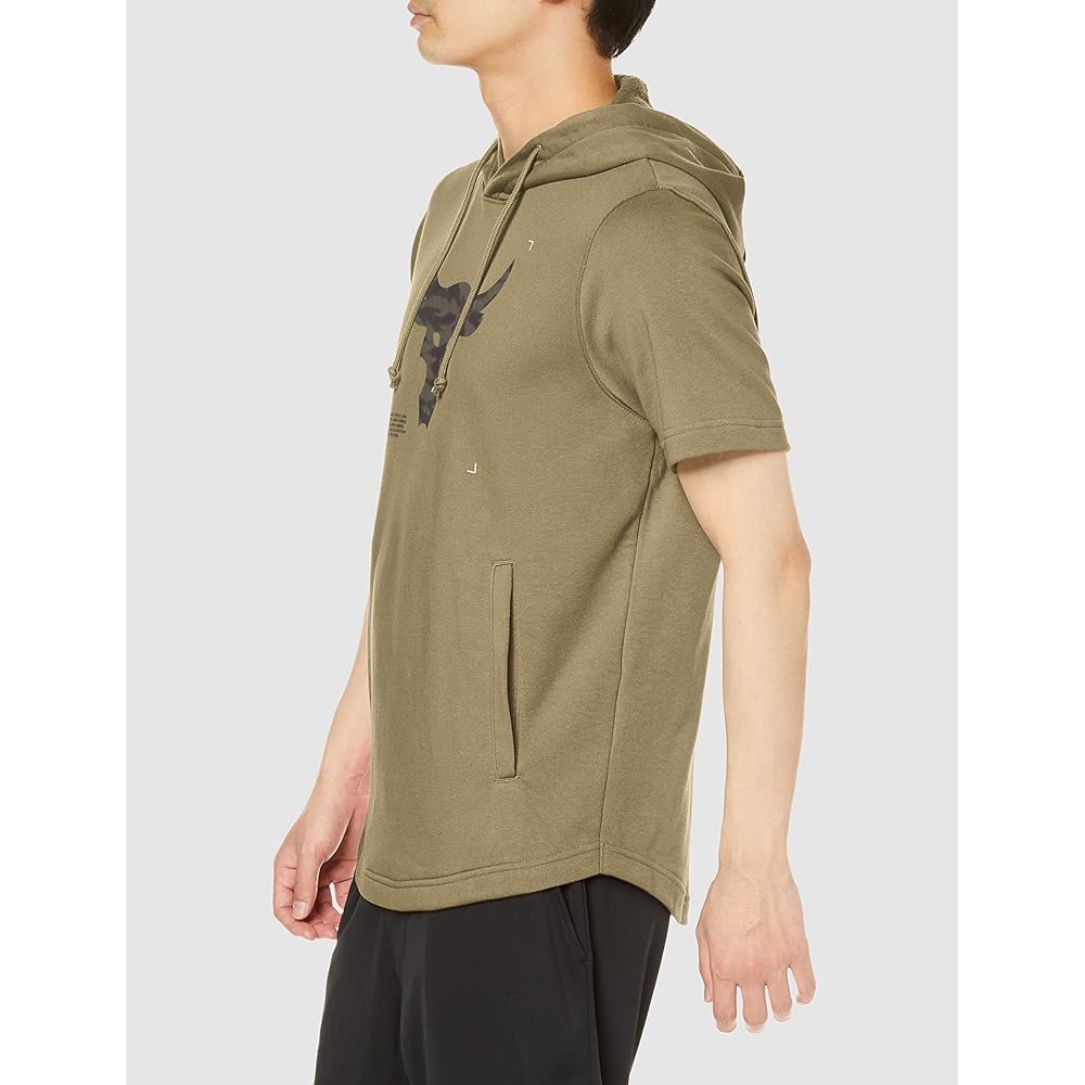 [Under Armor] Training Sweat UA Project Rock Terry Short Sleeve Hoodie Men's