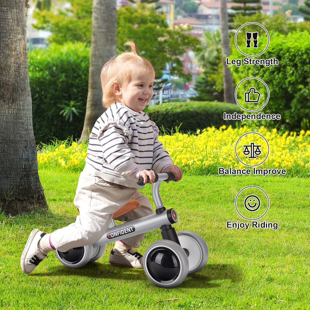 Baby Balance Bike for 1 Year Old Boys Girls, Riding Toys for Toddlers, No Pedal Bicycle, 12-36 Months Kids First Bike, Best Gift for Birthday, Christmas, Halloween