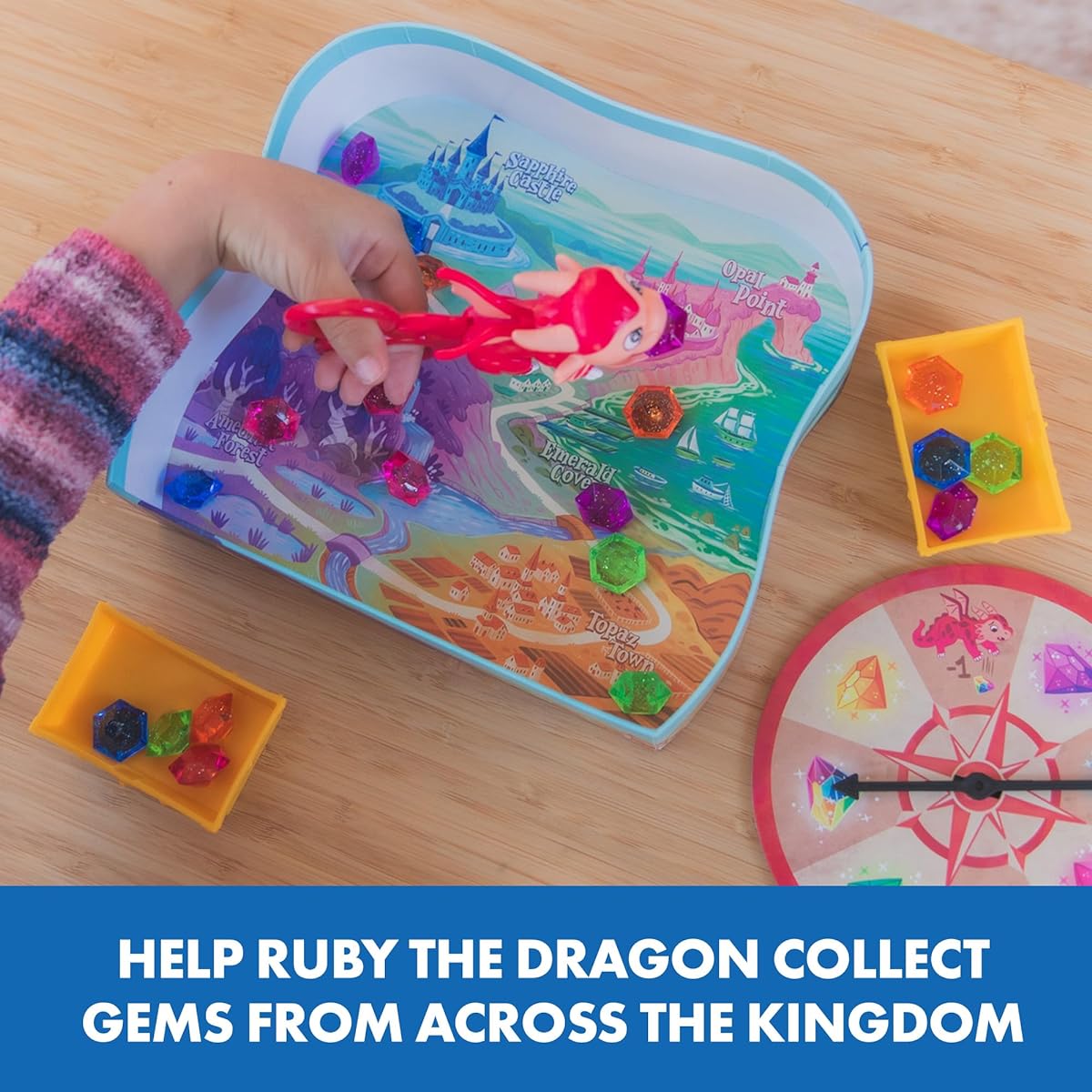 Educational Insights Ruby's Gem Quest - Toddler Board Game for 2-4 Players, Fine Motor Skills, Ages 3+