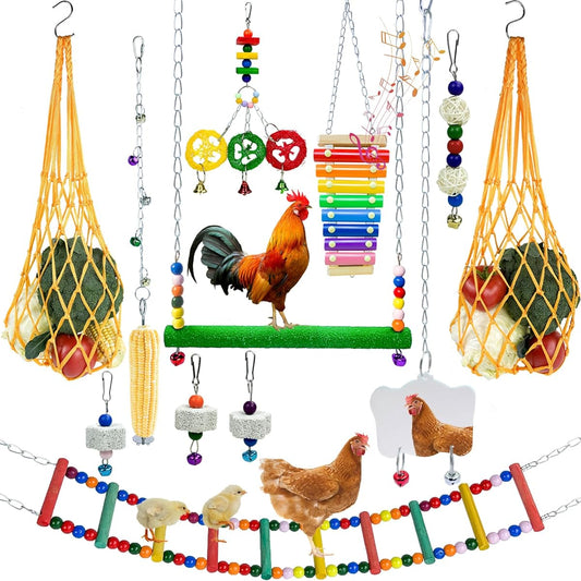 12pcs Chicken Toys for Coop