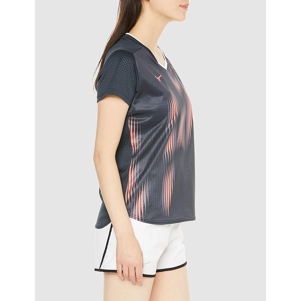 [Mizuno] Tennis Wear Dry Aeroflow Game Shirt Short Sleeve (Keep Light) Highly Breathable Easy to Move 62JAA200 Women's