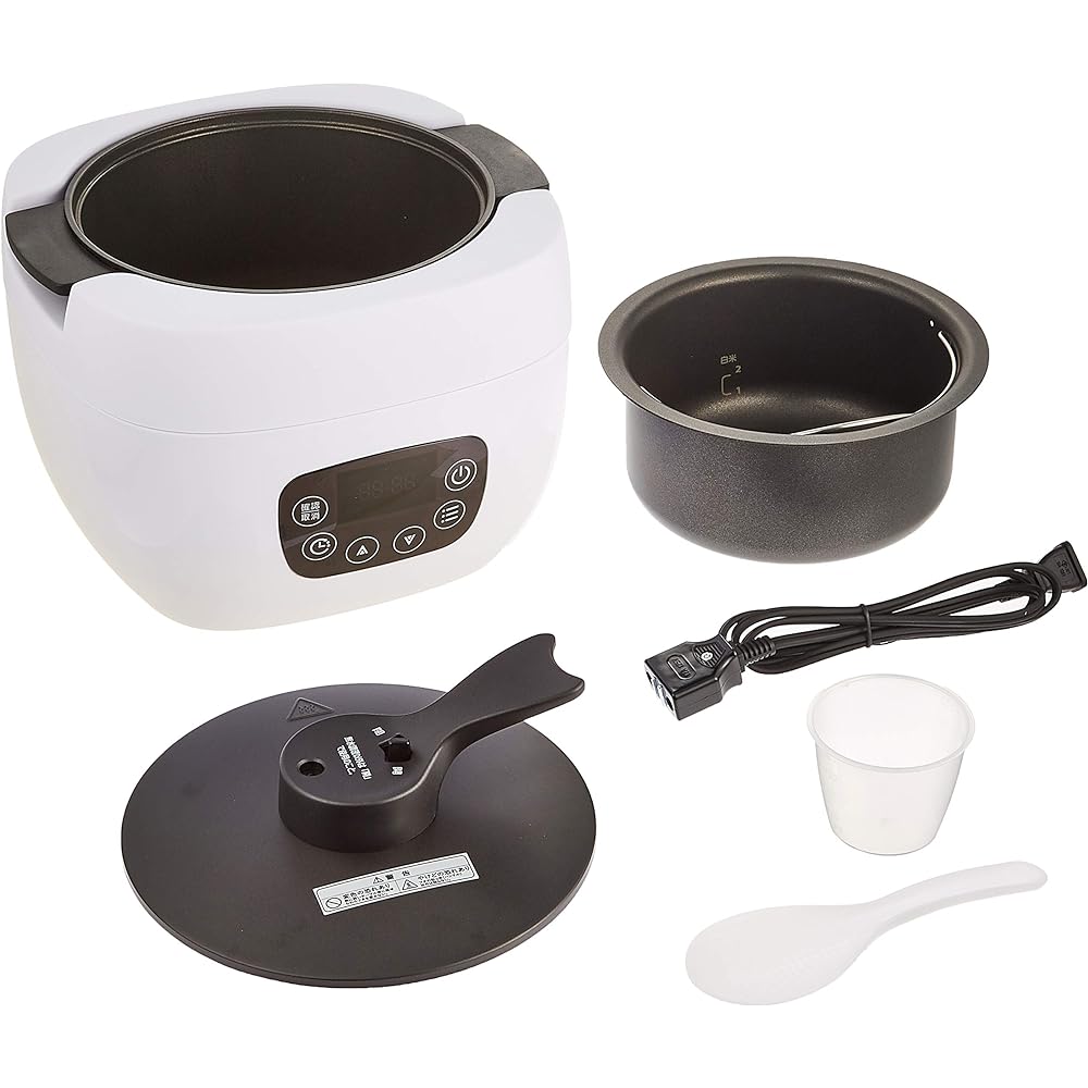 Hiro Corporation Multifunctional Rice Cooker Red (Anhydrous Cooking, Steam Cooking, Slow Cooker, Simmered Food, 2 Cups of Carb Cutting, 4 Cups of Regular Rice Cooking) White NC-F180RD