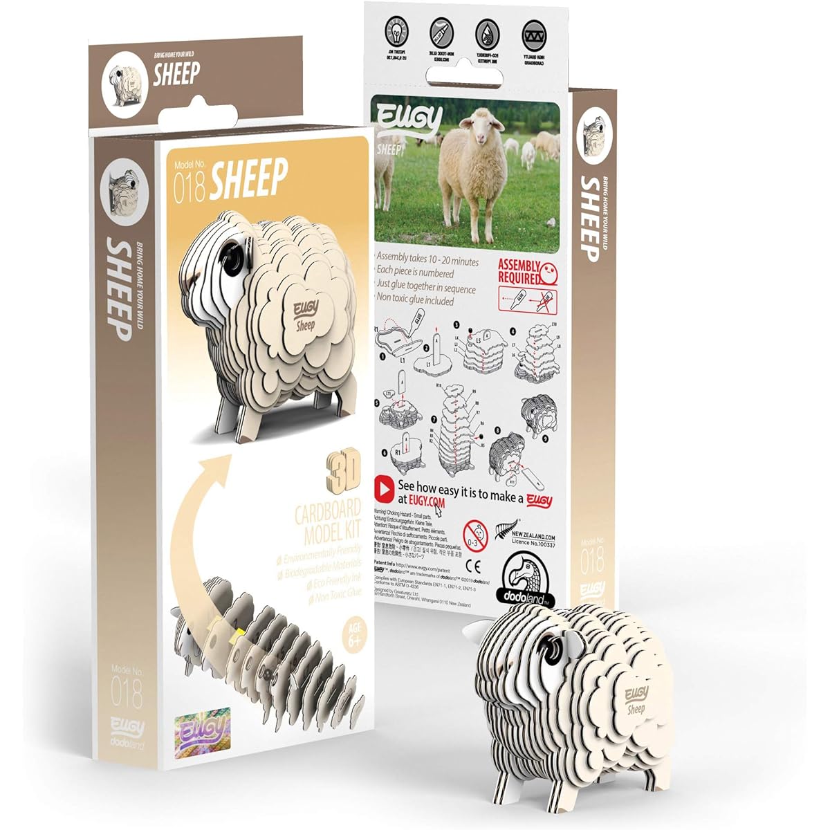 EUGY 018 Sheep Eco-Friendly 3D Paper Puzzle