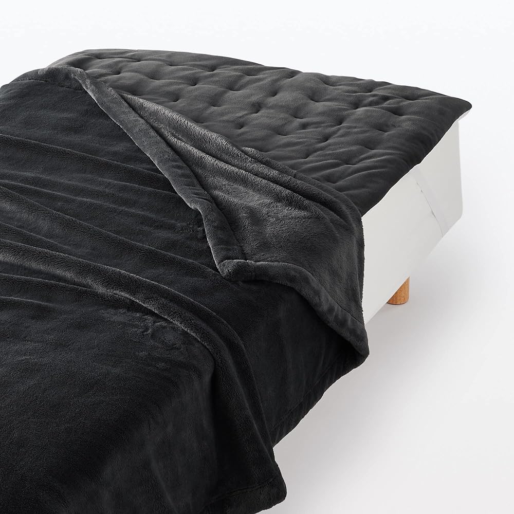 MUJI Warm fiber thick pad that doesn't get stuffy Dark gray Double 140 x 200 cm 12089490 [30-day trial available]
