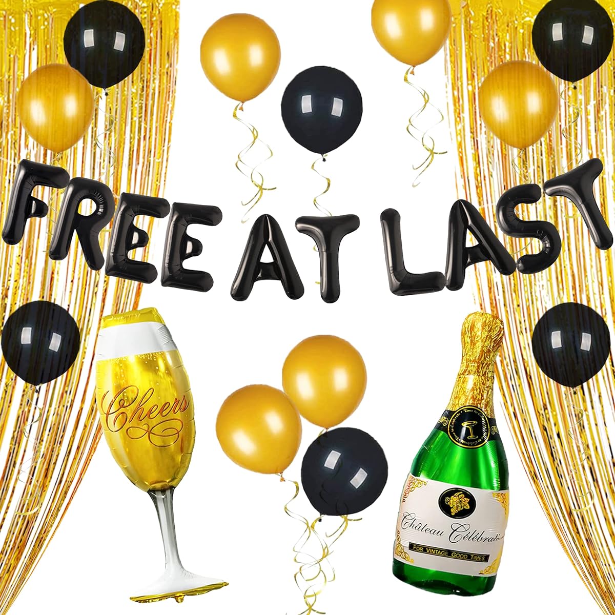Free at Last Banner Balloon Free at Last Sign Divorce Party Decorations Farewell Party Farewell Party Outing Party Decorations
