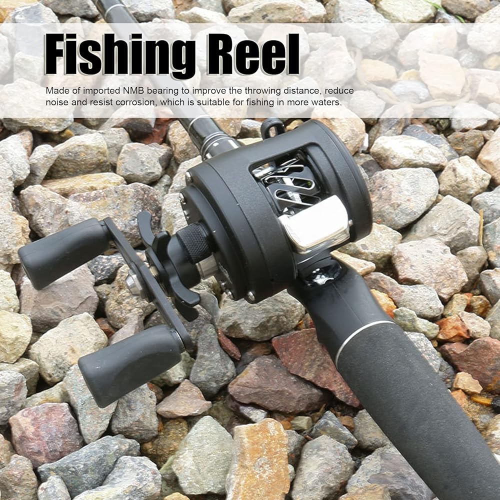 Fishing Reel, Lightweight Aluminum Frame Baitcaster Reel, 6.2:1 Gear Ratio Baitcasting Reel, Durable Corrosion Resistant 5KG/11lb Carbon Fiber Drag Long Range Lure Fishing