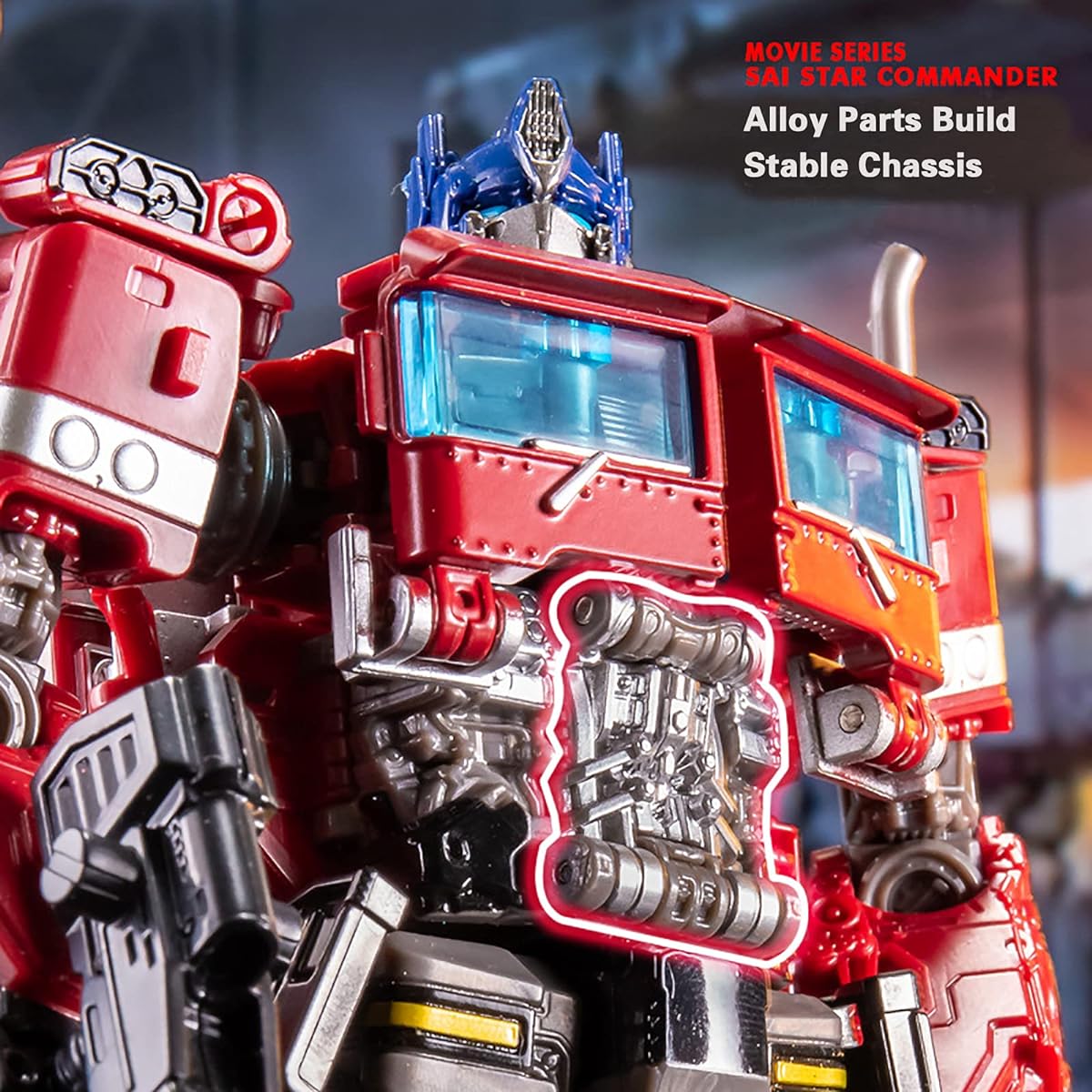 QCCX Car Robot Toy, Transformable Robot Toy, Optimus Action Figure, Deformed Car Robot with Weapons, for Kids, Boys, Girls