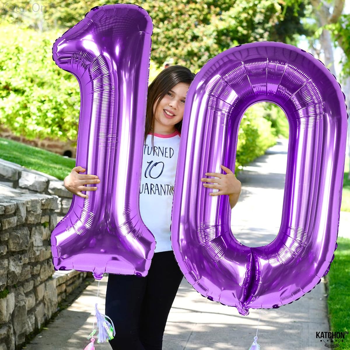 purple number 0 foil balloon