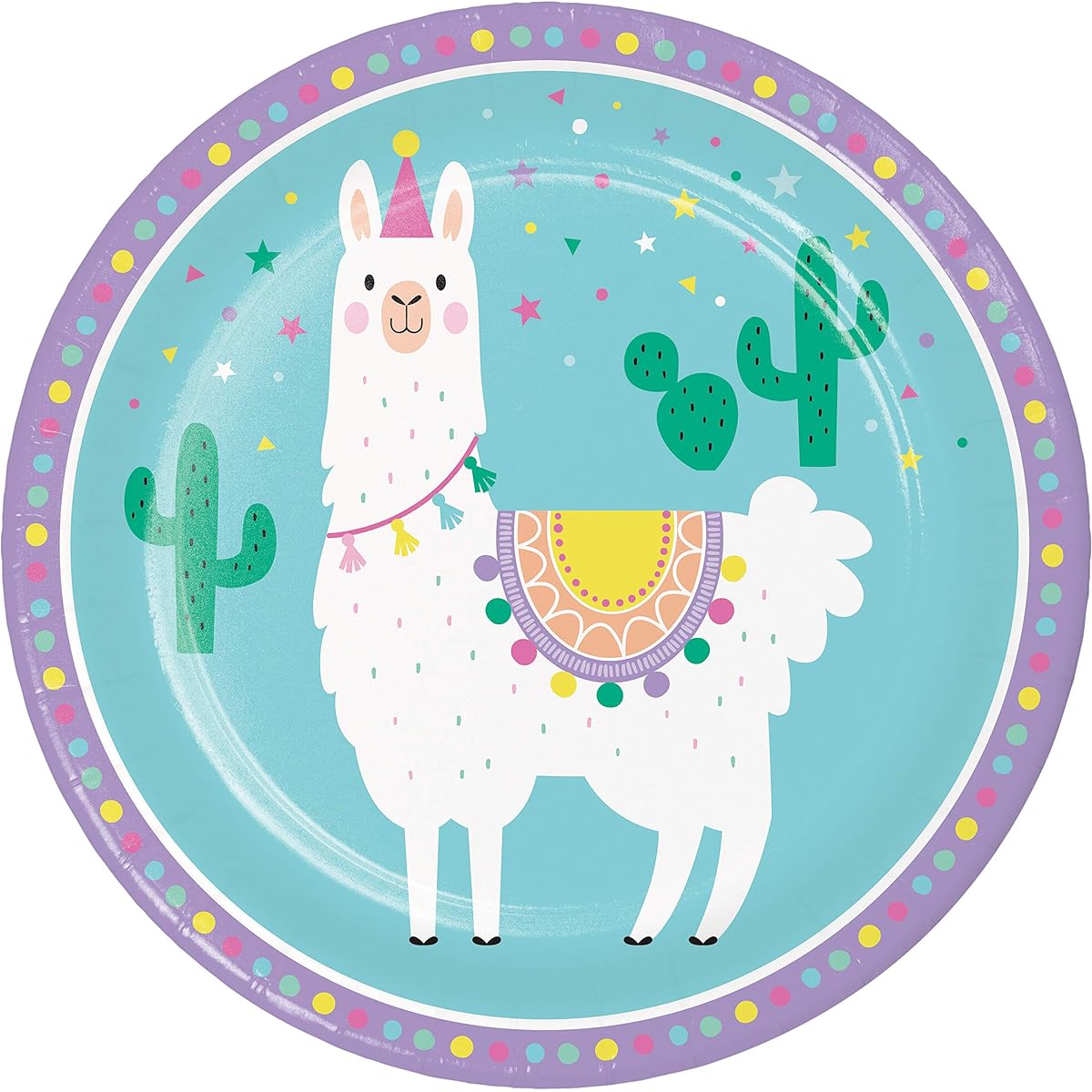 Llama Party Paper Plates (24 Count)