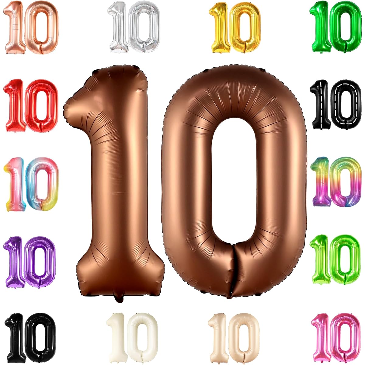 Giant, Coffee Brown 20 Balloon Number - 40 Inch, Brown 20th Birthday Balloons | 20th Birthday Decorations for Boys | Safari Theme Party Decorations | 20th Birthday Party Supplies