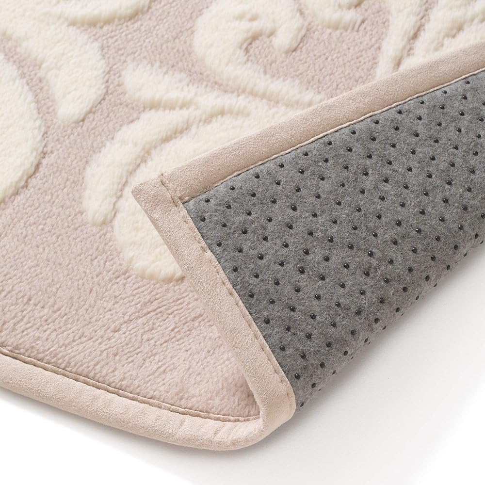 Francfranc Elfia Hot Carpet Rug M Ivory x Light Beige 190 x 140cm Carpet Underfloor Heating Machine Washable