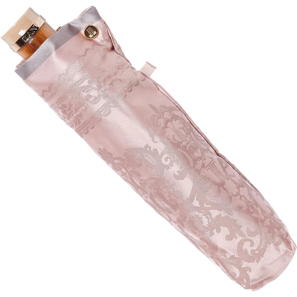 [Moonbat] Folding Umbrella LANVIN COLLECTION Yarn-dyed Jacquard Lace Pattern Umbrella Folding Umbrella Simple Lace Stylish Cute Ladies Pink Rib Length: Approx. 55cm