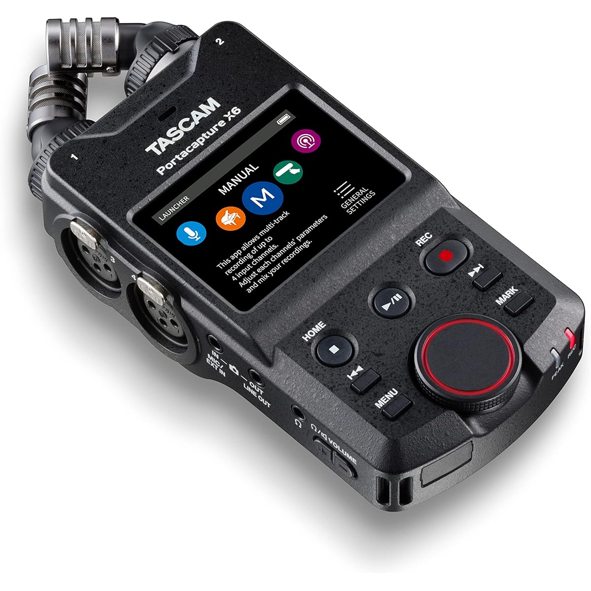 TASCAM Portacapture X6 32bit Float 96kHz (High Resolution) 6 Track Portable Recorder Podcast USB Microphone Youtube ASMR