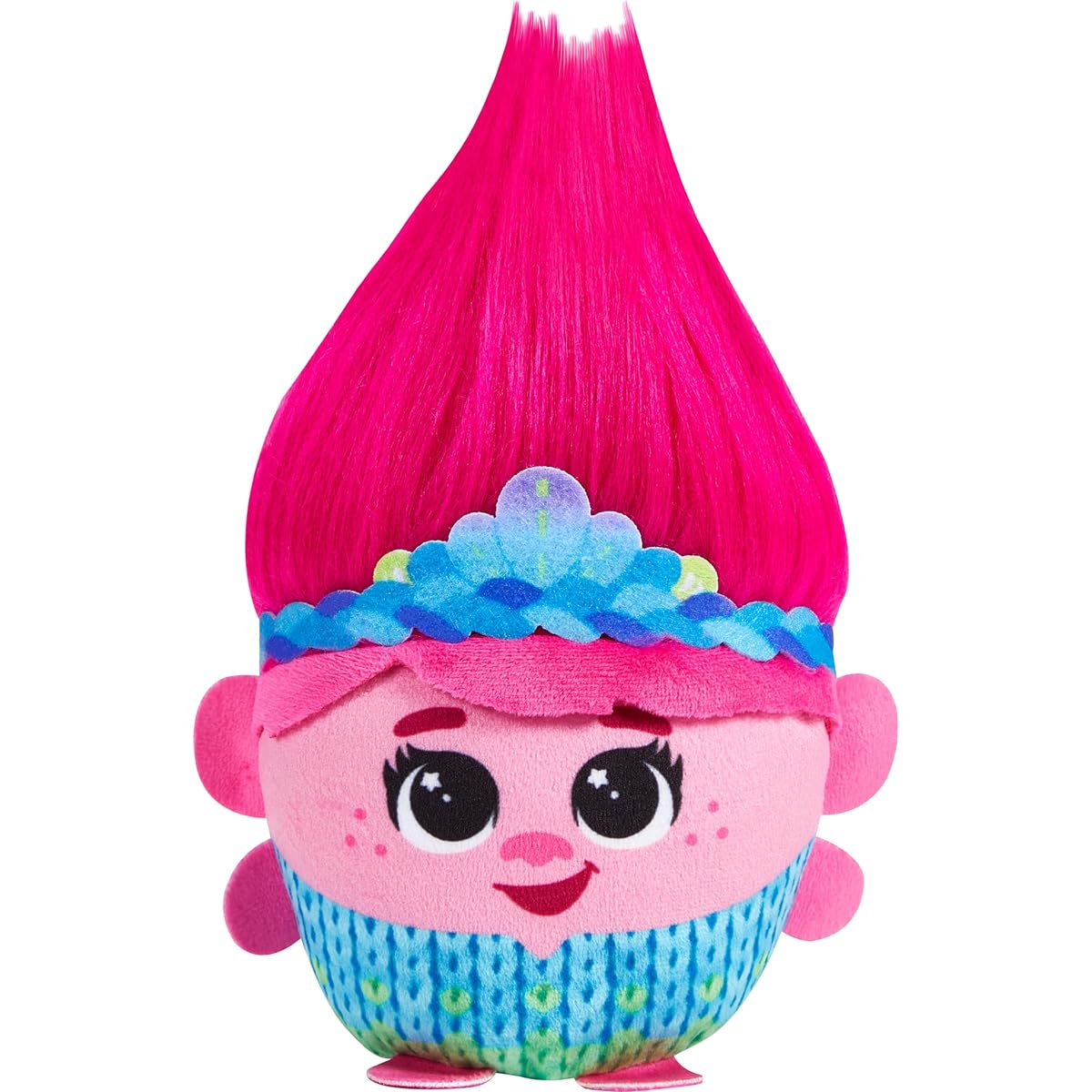 Mattel DreamWorks Trolls Band Together Harmony Mixer Queen Poppy Plush with Sound 6" Character Soft Doll Movie-Inspired Interactive Harmonizing, HNT41