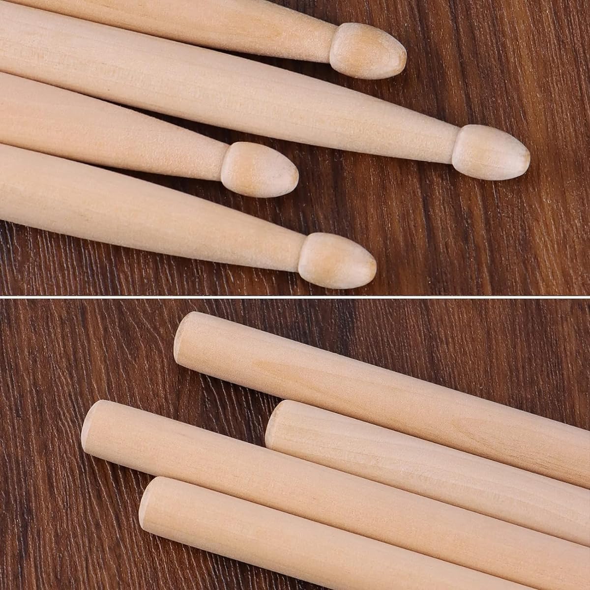 OIETON Drumsticks 2 Pairs 7A Classic Maple Wood Drumsticks Wood Chip Drumsticks for Adults Kids Beginners