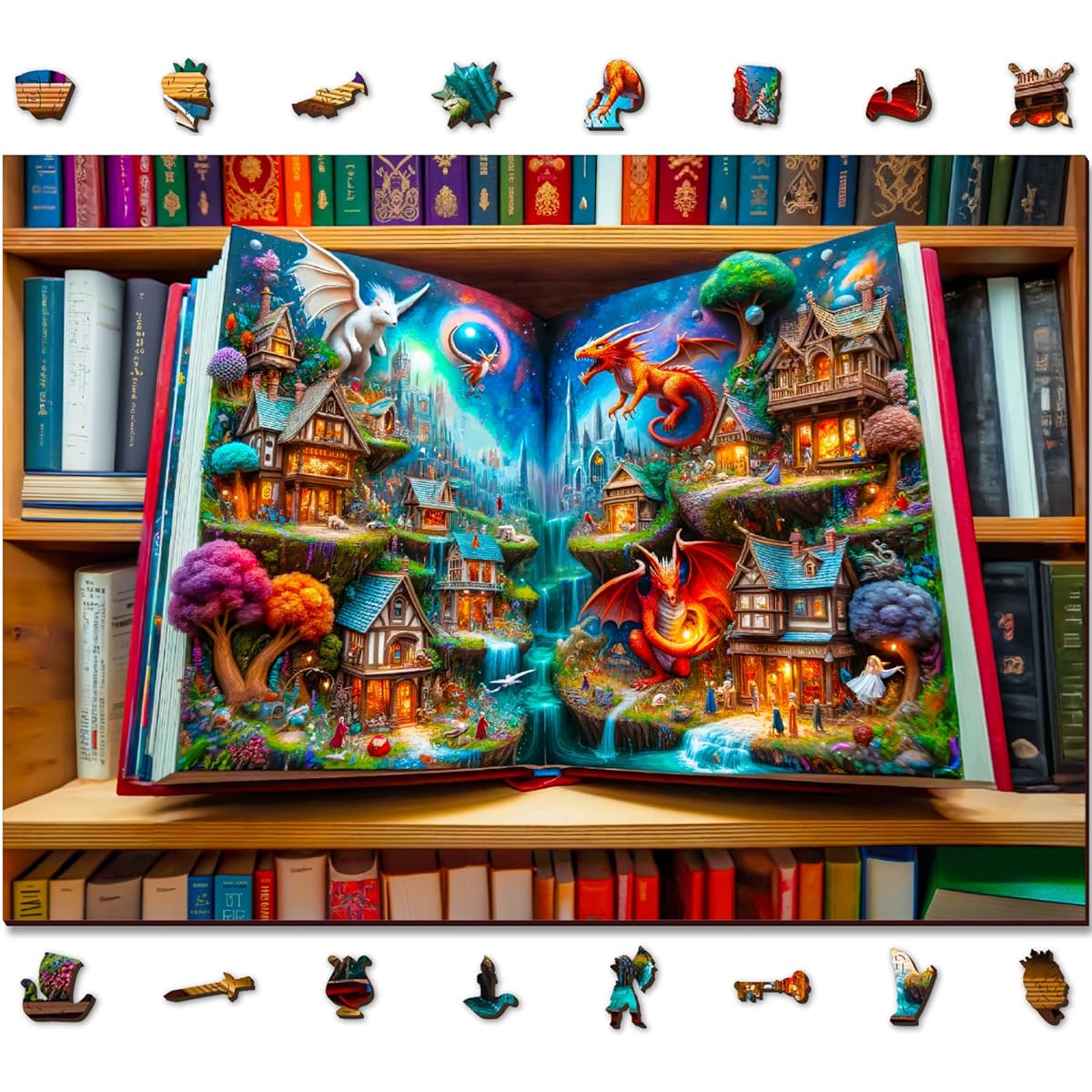 Wooden.City 1000 Piece Puzzle Enchanted Tales Adult Wooden Puzzle Jigsaw Puzzle 1000 Piece EU Made 20.43x14.8 Inch Magical Jigsaw Puzzle