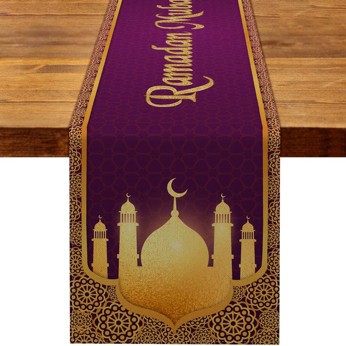 ramadan mubarak table runner iftar eid al fitr mosque islam islam religion holiday kitchen dining room home decoration