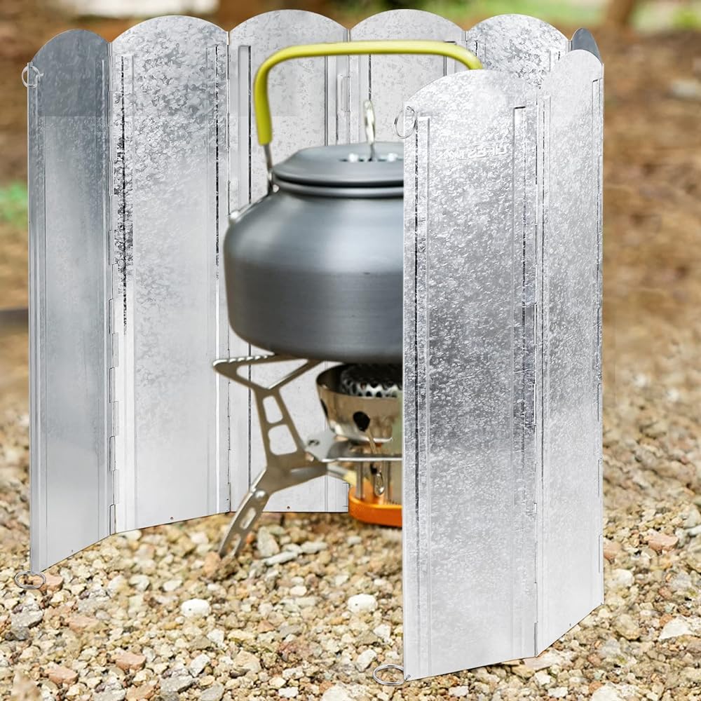 Windscreen Bonfire Reflector Large Reflector Windshield Windshield 40cm 50cm 8 Pieces Foldable Galvanized Steel Sheet Heat Resistant Wear Resistant Bonfire Stand Barbecue Camping 2022 Storage Bag Included Ring Included