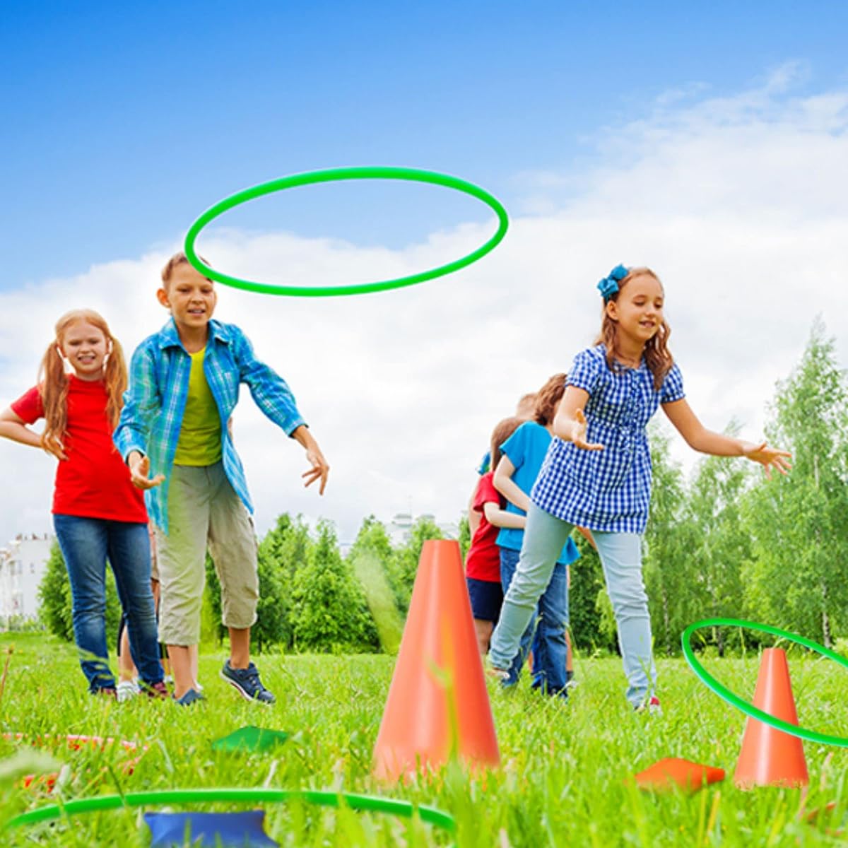 31 Pieces Christmas Carnival Games 3 in 1 Indoor Outdoor Bean Bag Ring Toss Game Kids Birthday Party Plastic Soft Cone Yard Lawn Game Family Party Kids Gift
