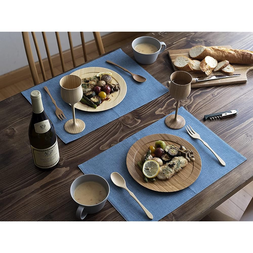 RIVERET Dinner Plate L Φ24cm Pair Set Dishwasher Safe White/Brown RV-406WB