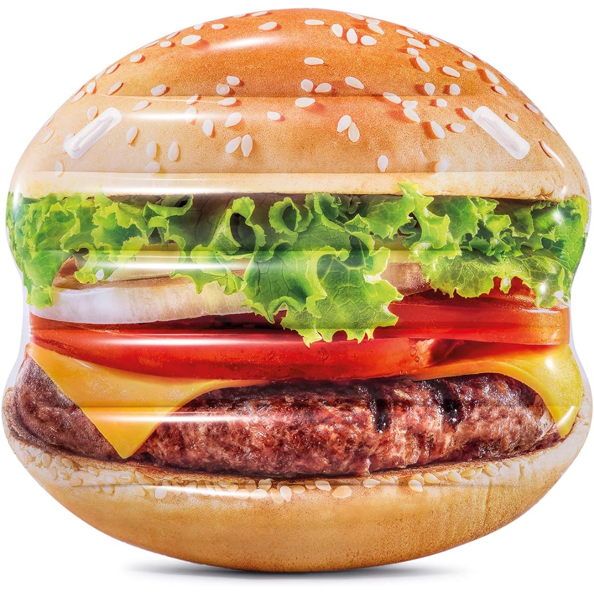 Intex Juicy Hamburger Inflatable Island 53" x 50" x 9"