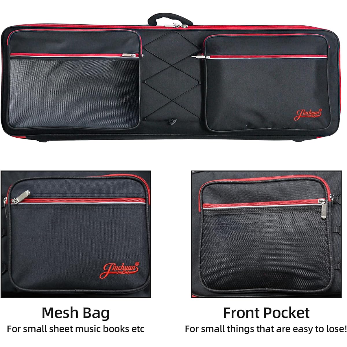 49 Key Keyboard Case Carry Bag - Electric Keyboard Piano Gig Bag - Lightweight Waterproof Oxford MIDI Controller Keyboard Shoulder Bag