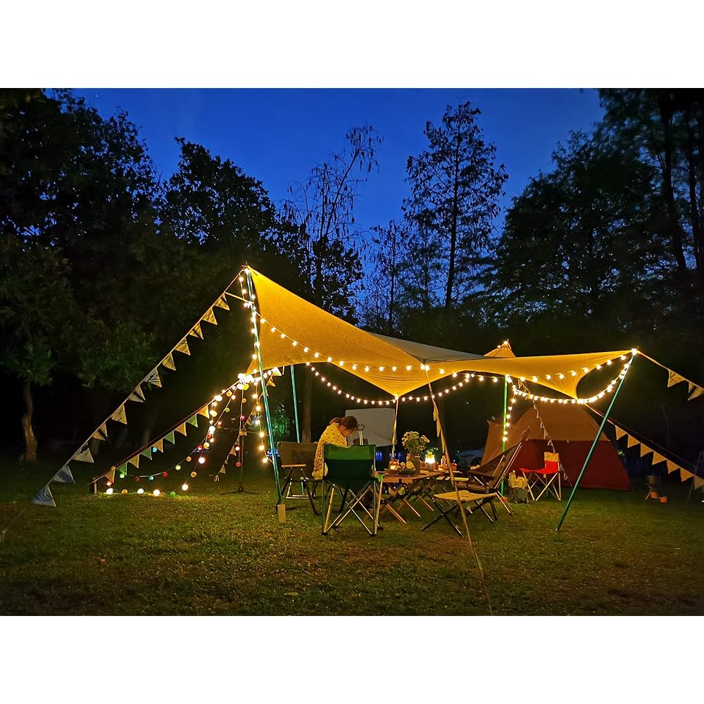 Tarp TC Tarp (4.3m*4m) Waterproof Tarp Octatarp Sunshade Camping Gear Outdoor Sunshade Polycotton Bonfire Tarp (Cream Color)